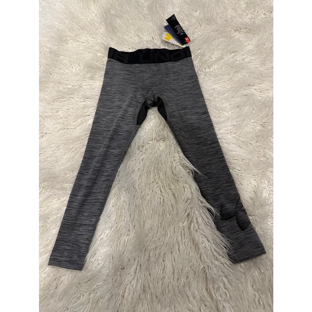 YXS Under Armour gray fitted pants NWT